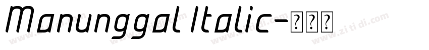Manunggal Italic字体转换